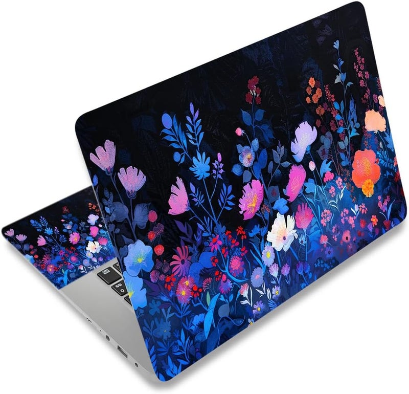 Laptop Stickers Decal,12 13 14 15 15.6 inche Netbook Laptop Skin Sticker Reusable Protector Cover Case For Toshiba Hp Samsung Dell Apple Acer Leonovo Sony Asus Laptop Notebook (Colorful Small Flowers)